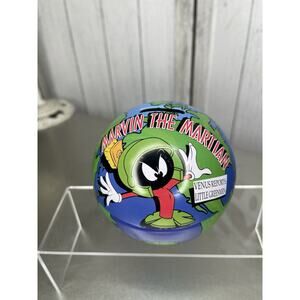 Vintage Warner Bros MARVIN MARTIAN Looney Tunes GLOBE shape TIN BANK